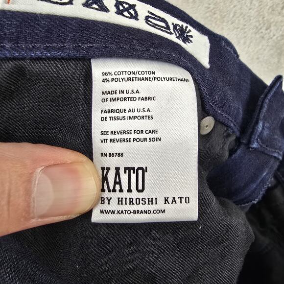 Hiroshi Kato Jeans 34x29 Blue The Pen Slim Selvedge Japanese Raw Denim 10.5 oz - Picture 8 of 16